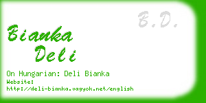 bianka deli business card